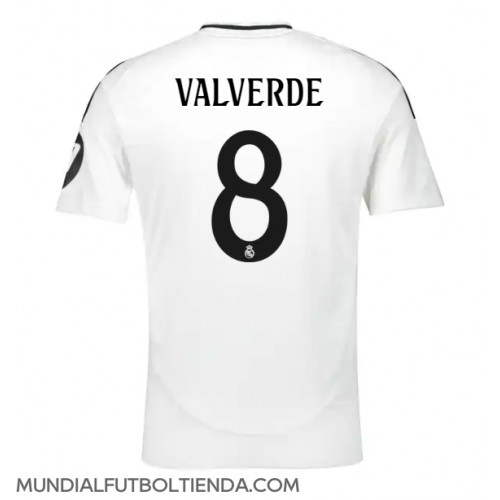 Camiseta Real Madrid Federico Valverde #8 Primera Equipación Replica 2024-25 mangas cortas